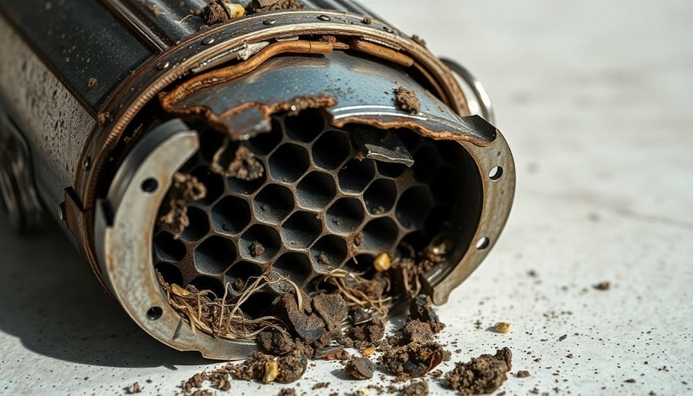 removing catalytic converter components