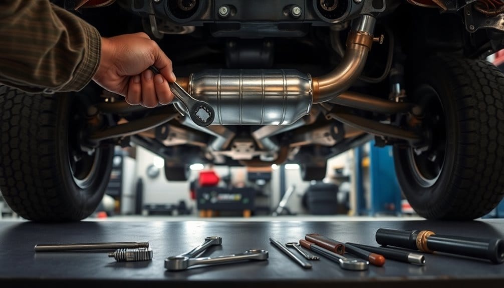 removing catalytic converter steps